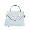 ROCIA Blue Women Solid Handheld Bag With Embroidery