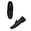 Regal Black Men Casual Leather Buckled Slip Ons