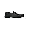 Regal Black Men Casual Leather Buckled Slip Ons