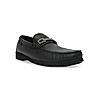 Regal Black Men Casual Leather Buckled Slip Ons