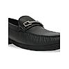 Regal Black Men Casual Leather Buckled Slip Ons