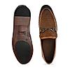 Regal Tan Men Laser Cut Textured Leather Slip Ons