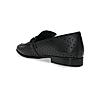 Regal Black Men Laser Cut Textured Leather Slip Ons