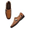 Regal Dark Tan Men Casual Leather Fisherman Sandals