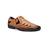 Regal Dark Tan Men Casual Leather Fisherman Sandals