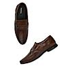 Regal Tan Men Formal Textured Leather Slip Ons