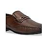 Regal Tan Men Formal Textured Leather Slip Ons