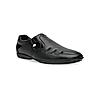 Regal Black Men Casual Leather Fisherman Sandals