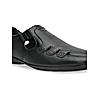 Regal Black Men Casual Leather Fisherman Sandals