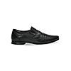 Regal Black Men Formal Textured Leather Slip Ons