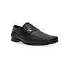 Regal Black Men Formal Textured Leather Slip Ons