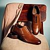 Imperio By Regal Tan Men Formal Leather Lace Up Shoes