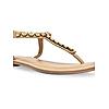 ROCIA Beige Women T-Strap Casual Flat Sandals