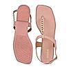 ROCIA Pink Women T-Strap Flat Sandals