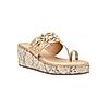 ROCIA Rose Gold Women Hand Embroidered High Wedges
