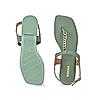 ROCIA Green Women T-Strap Flat Sandals