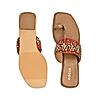Rocia By Regal Antique Gold Women Kundan Embroidered Ethnic Flats