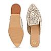 ROCIA Gold Women Hand Embroidered Mules