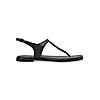 ROCIA Black Women T-Strap Flat Sandals