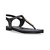 ROCIA Black Women T-Strap Flat Sandals