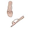 ROCIA Rose Gold Women Diamante Strap Flats