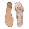 ROCIA Rose Gold Women Diamante Strap Flats