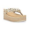 ROCIA Gold Women Braided Casual Wedges