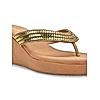 ROCIA Antique Gold Women Embellished Platforms