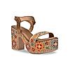 Rocia By Regal Antique Gold Women Embroidered Platforms