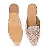 ROCIA Rose Gold Women Hand Embroidered Mules
