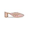 Rocia By Regal Rose Gold Women Hand Embroidered Block Heel Mules