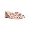 Rocia By Regal Rose Gold Women Hand Embroidered Block Heel Mules