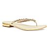 Rocia Gold Women Diamante Flat Thong Sandals