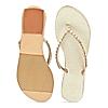 Rocia Gold Women Diamante Flat Thong Sandals