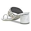 Rocia Silver Women Mirror Work Sandals