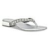 Rocia Silver Women Diamond Studded Box Heel Sandals