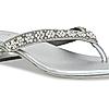 Rocia Silver Women Diamond Studded Box Heel Sandals