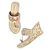 Rocia Gold Women Hand Embroidered Wedges