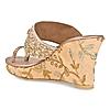 Rocia Rose Gold Women Hand Embroidered Wedges