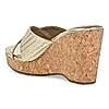 Rocia Gold Women Criss Cross Woven Platform Heels