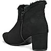 Rocia Black Women Suede Fur-Trimmed Boots