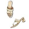 Rocia Gold Women Mirror Work Sandals