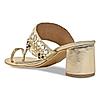 Rocia Gold Women Mirror Work Sandals