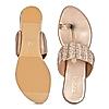 Rocia Rose Gold Women Hand Embroidered Flats