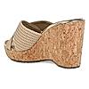 Rocia Beige Women Criss Cross Woven Platform Heels