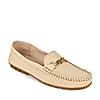 Empower By Rocia Beige Women Chain Embellished Leather Loafers