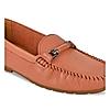 Empower By Rocia Pink Women Buckled Leather Loafers