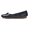CLARKS NAVY WOMENS BALLERINA SHOES FRECKLE ICE LEATHER