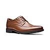 CLARKS MENS TAN LEATHER FORMAL SHOES WHIDDON PACE