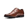 CLARKS MENS TAN LEATHER FORMAL SHOES HOWARD WING